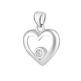 Срібна підвіска SilverBreeze з фіанітами (2124993)