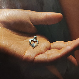 Срібна підвіска SilverBreeze з фіанітами (2124993)