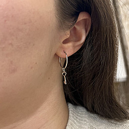 Срібні сережки SilverBreeze без каменів (2134343)