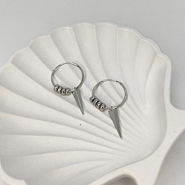 Срібні сережки SilverBreeze без каменів (2134688)