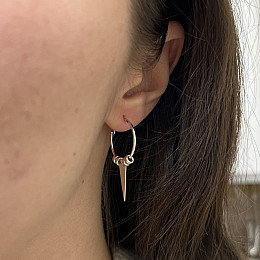 Срібні сережки SilverBreeze без каменів (2134688)