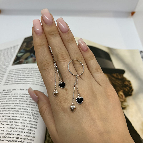 Серебряные серьги SilverBreeze с эмалью (2134701)