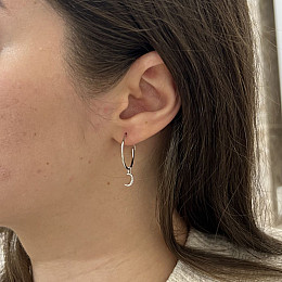 Срібні сережки SilverBreeze з фіанітами (2134718)