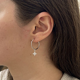 Срібні сережки SilverBreeze з фіанітами (2134718)