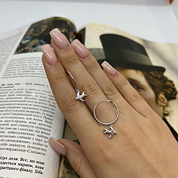 Срібні сережки SilverBreeze без каменів (2134732)