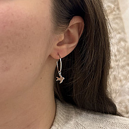 Срібні сережки SilverBreeze без каменів (2134732)