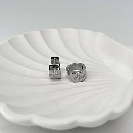 Срібні сережки SilverBreeze з фіанітами (2136422)