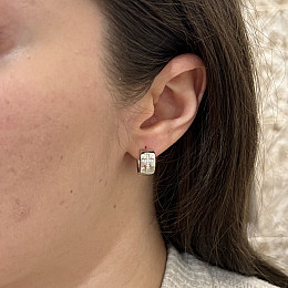 Срібні сережки SilverBreeze з фіанітами (2136422)