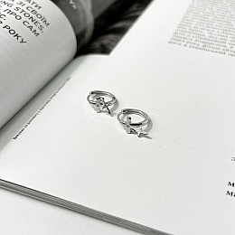 Срібні сережки SilverBreeze з фіанітами (2136491)