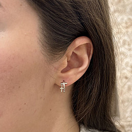 Срібні сережки SilverBreeze з фіанітами (2136491)