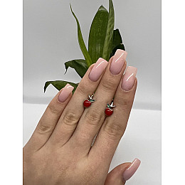 Срібні сережки SilverBreeze з емаллю (2136880)