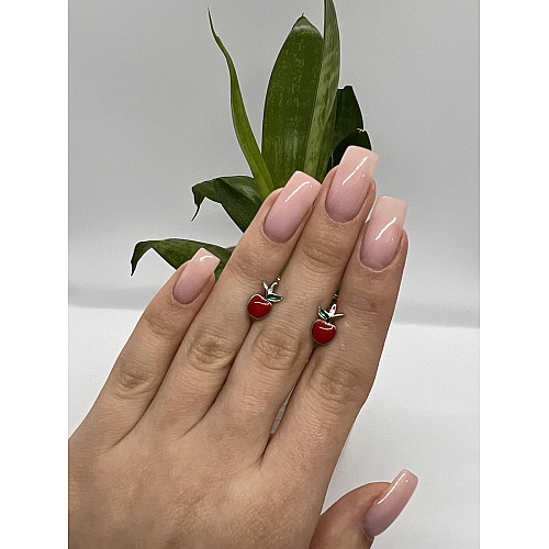 Серебряные серьги SilverBreeze с эмалью (2136880)