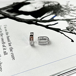 Срібні сережки SilverBreeze з фіанітами (2138273)