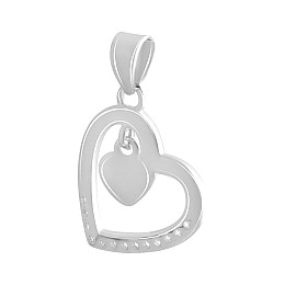 Срібний підвіска SilverBreeze з фіанітами (2138983)