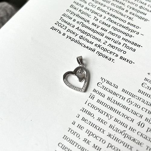 Серебряная подвеска SilverBreeze с фианитами (2138983)