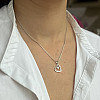 Серебряная подвеска SilverBreeze с фианитами (2138983)