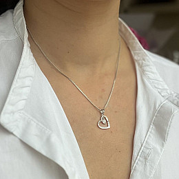 Срібний підвіска SilverBreeze з фіанітами (2138983)