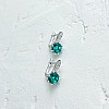 Серебряные серьги SilverBreeze с аквамарином nano 3.397ct фианитами (2140184)