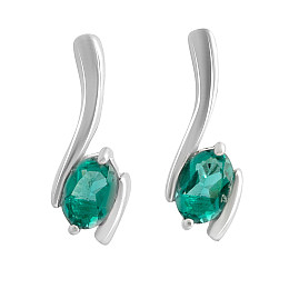 Серебряные серьги SilverBreeze с аквамарином nano 0.767ct (2140207)