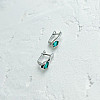 Серебряные серьги SilverBreeze с аквамарином nano 0.767ct (2140207)