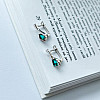 Серебряные серьги SilverBreeze с аквамарином nano 0.767ct (2140207)