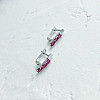 Серебряные серьги SilverBreeze с натуральным рубином 0.5ct (2140337)
