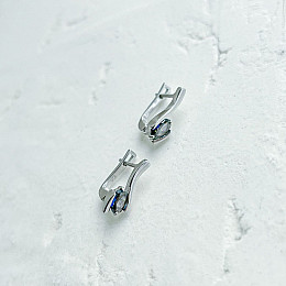 Срібні сережки SilverBreeze з містик топазом 1.292ct (2140412)