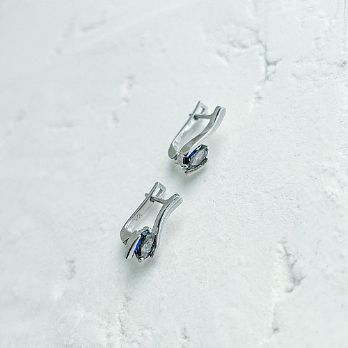 Серебряные серьги SilverBreeze с мистик топазом 1.292ct (2140412)