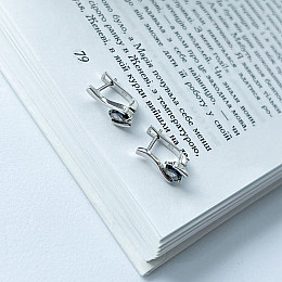 Срібні сережки SilverBreeze з містик топазом 1.292ct (2140412)