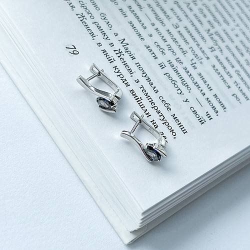 Серебряные серьги SilverBreeze с мистик топазом 1.292ct (2140412)