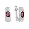 Серебряные серьги SilverBreeze с натуральным рубином 1.1ct (2140467)