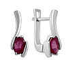 Серебряные серьги SilverBreeze с натуральным рубином 1.283ct (2140481)