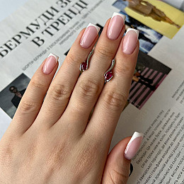 Срібні сережки SilverBreeze з натуральним рубіном 1.283ct (2140481)