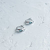 Серебряные серьги SilverBreeze с топазом Лондон Блю 0.6ct (2140825)