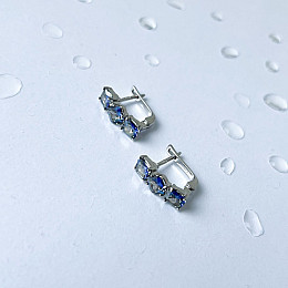 Срібні сережки SilverBreeze з містик топазом 5.925ct (2141266)