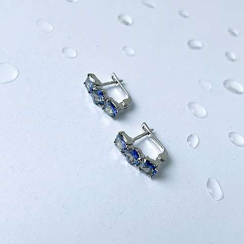 Серебряные серьги SilverBreeze с мистик топазом 5.925ct (2141266)