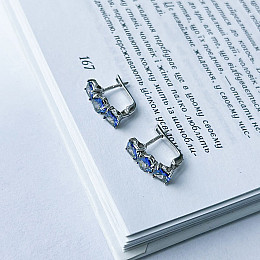 Срібні сережки SilverBreeze з містик топазом 5.925ct (2141266)