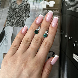 Срібні сережки SilverBreeze з аквамарином nano 2.392ct і фіанітами (2141341)