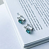 Серебряные серьги SilverBreeze с аквамарином nano 2.3ct фианитами (2141501)