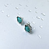 Серебряные серьги SilverBreeze с аквамарином nano 5.915ct фианитами (2141570)