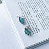Серебряные серьги SilverBreeze с аквамарином nano 5.915ct фианитами (2141570)