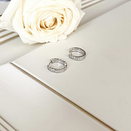 Срібні сережки SilverBreeze з фіанітами (2142942)