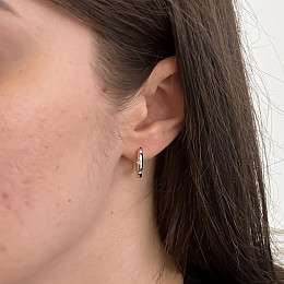 Срібні сережки SilverBreeze з фіанітами (2142966)