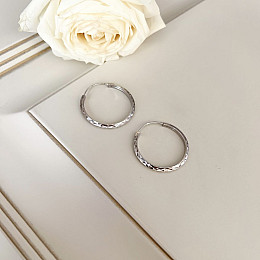 Срібні сережки SilverBreeze без каменів (2144069)