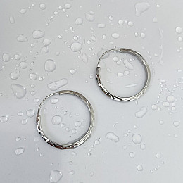 Срібні сережки SilverBreeze без каменів (2144069)