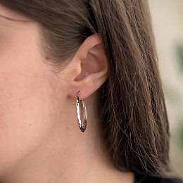 Срібні сережки SilverBreeze без каменів (2144069)