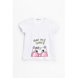 Костюм для девочки Breeze 1080 футболка + шорты 110 см Белый (2000989655480)