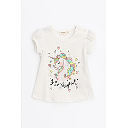 Костюм для девочки Breeze 15705 футболка + капри 86 см Молочный (2000989655046)