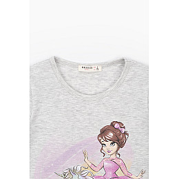 Костюм для девочки Breeze 16411 футболка + лосины 98 см Серый (2000989654841)