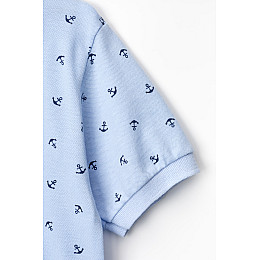 Поло з візерунком для хлопчика Mena sport 1050 140 см Блакитний (2000989707318)